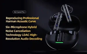 KZ Carol Pro wireless earbuds with charging case