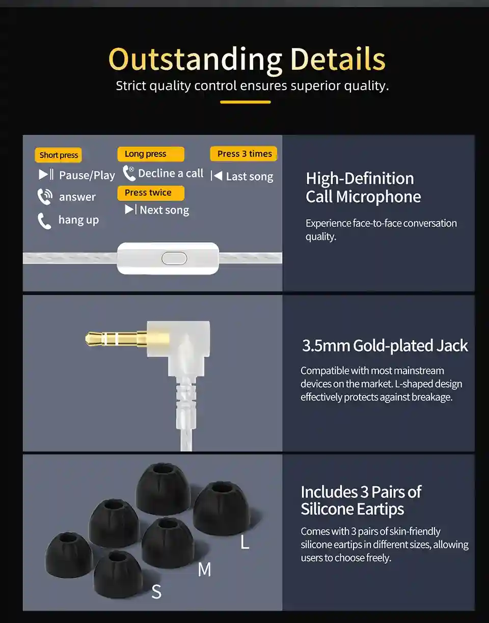 KZ AS10 PRO Silver-Plated Detachable Cable