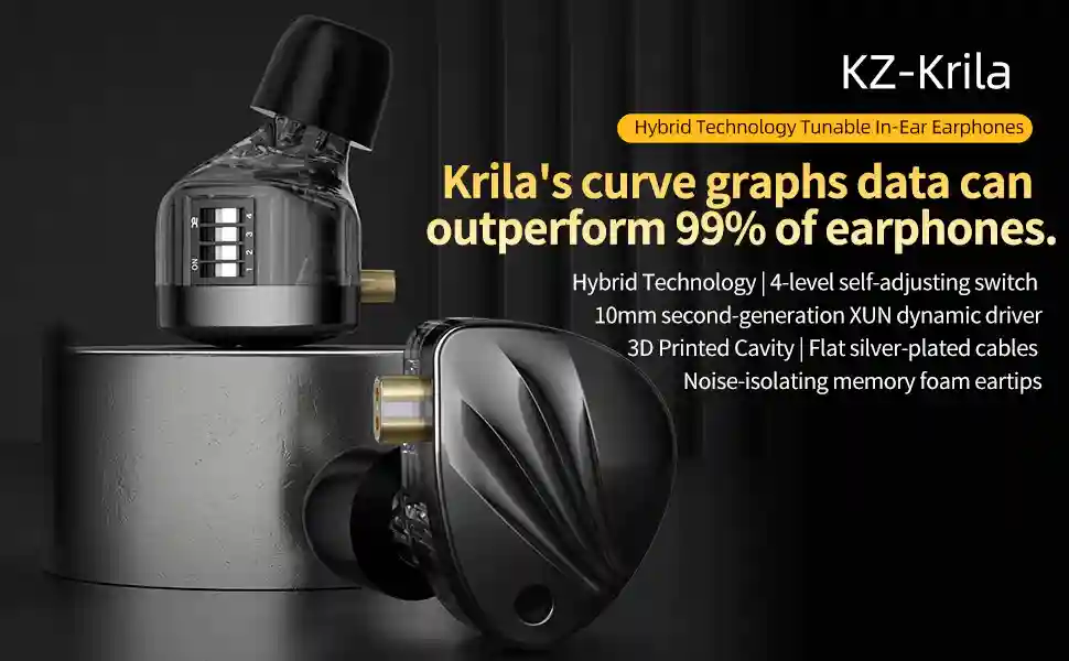 KZ Krila hybrid in-ear earphones 1DD+1BA