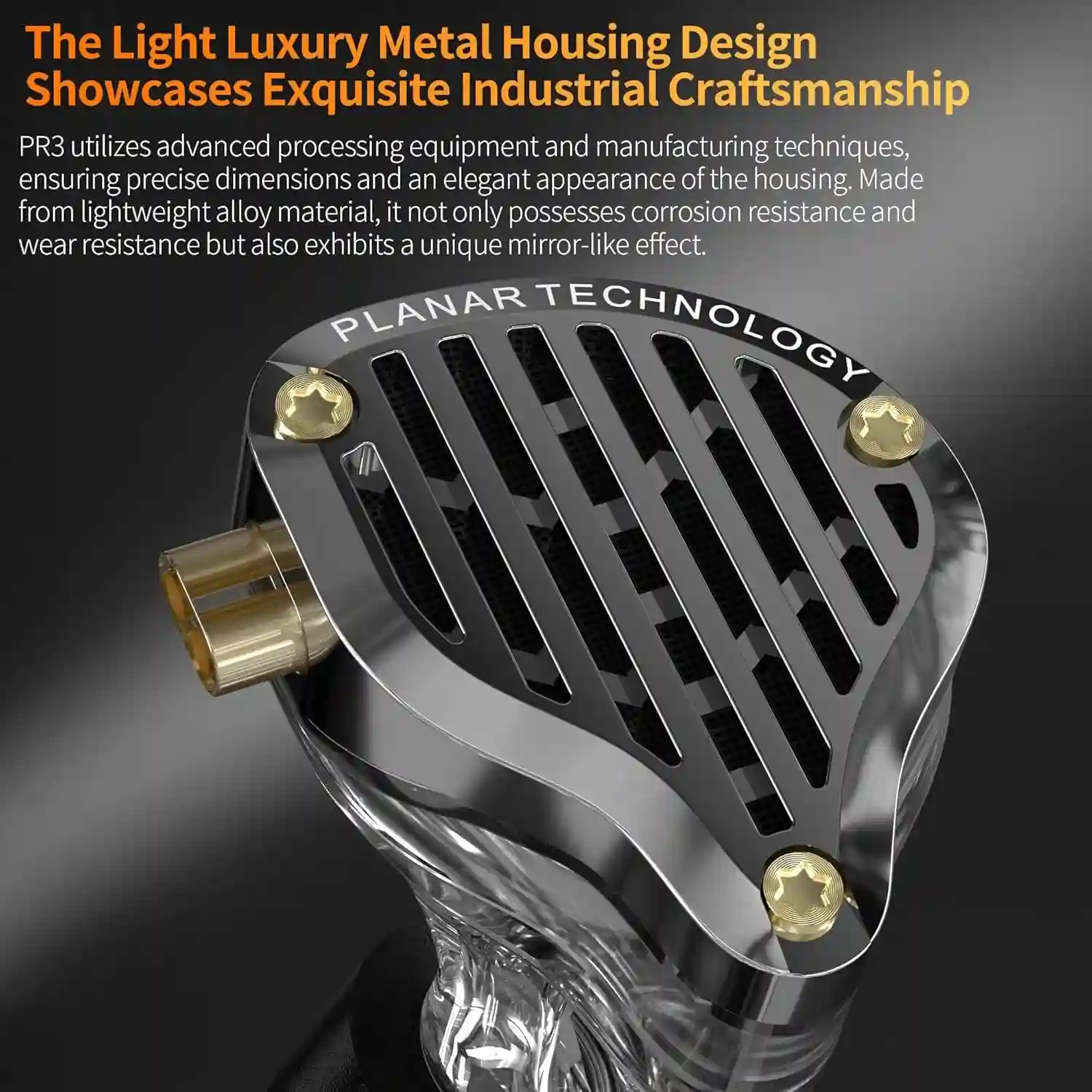 KZ PR3 detachable cable design close-up