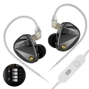 KZ Vader Pro IEM in-ear monitors featuring 4 tuning switches for customizable sound signature adjustment
