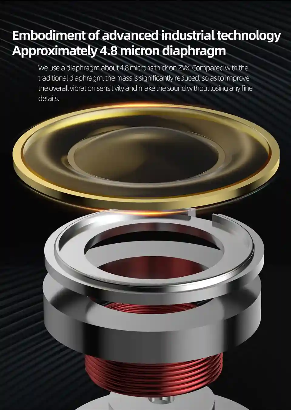 KZ ZVX ergonomic in-ear earbuds